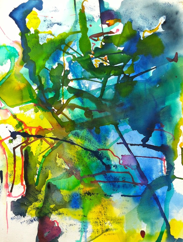 Lipson, Hot Mess, 1987, watercolor and ink on paper, 22" x 30"