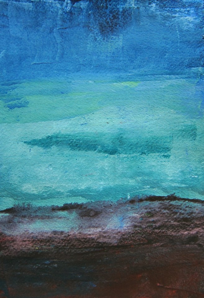 Lipson, Series 1b, 2103, Acrylic on paper, 7" x 10"