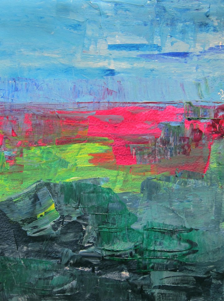 Lipson, 2013, Spring Will Come 1, acrylic on paper, 9.5" x 12.75"